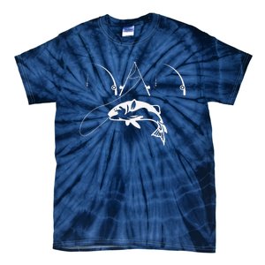 Dad Fishing Fisherman Daddy Fathers Day Gift Tie-Dye T-Shirt