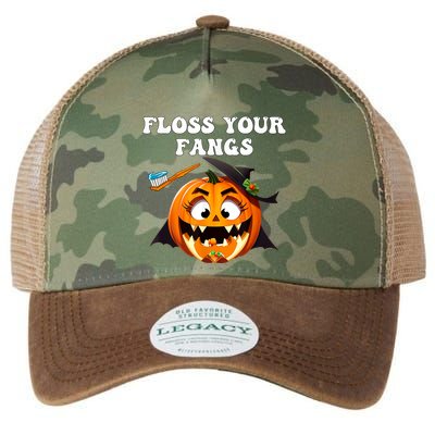 Dental Funny Floss Your Fangs Dentist Halloween Legacy Tie Dye Trucker Hat