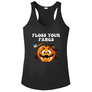 Dental Funny Floss Your Fangs Dentist Halloween Ladies PosiCharge Competitor Racerback Tank