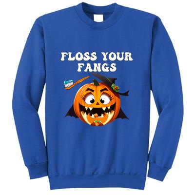 Dental Funny Floss Your Fangs Dentist Halloween Sweatshirt
