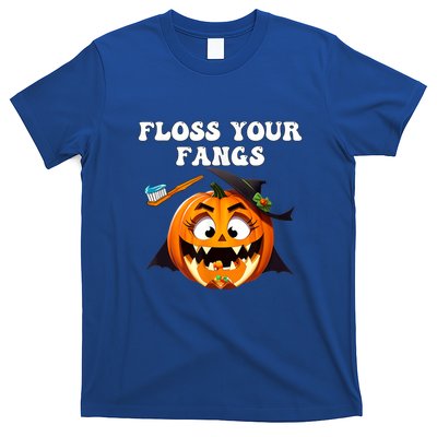 Dental Funny Floss Your Fangs Dentist Halloween T-Shirt