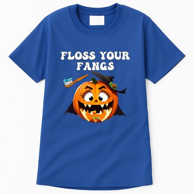 Dental Funny Floss Your Fangs Dentist Halloween Tall T-Shirt