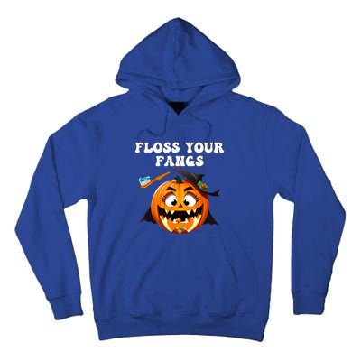Dental Funny Floss Your Fangs Dentist Halloween Tall Hoodie
