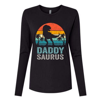 Daddysaurus Funny FatherS Day T Rex Daddy Saurus Womens Cotton Relaxed Long Sleeve T-Shirt