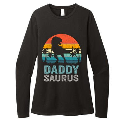 Daddysaurus Funny FatherS Day T Rex Daddy Saurus Womens CVC Long Sleeve Shirt