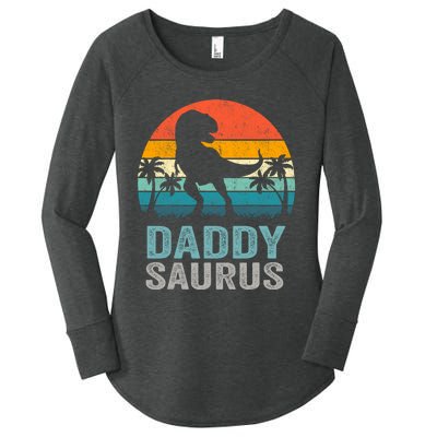 Daddysaurus Funny FatherS Day T Rex Daddy Saurus Women's Perfect Tri Tunic Long Sleeve Shirt