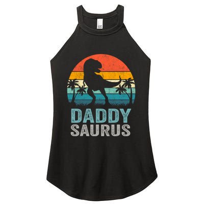 Daddysaurus Funny FatherS Day T Rex Daddy Saurus Women's Perfect Tri Rocker Tank