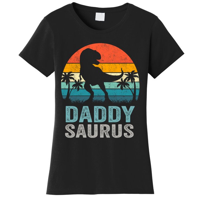 Daddysaurus Funny FatherS Day T Rex Daddy Saurus Women's T-Shirt