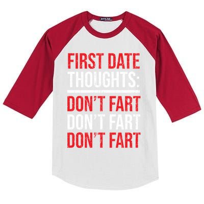 Don't Fart Funny First Date Rotic Sweetheart Amazing Gift Kids Colorblock Raglan Jersey