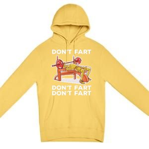 Don't Fart Funny Fitness Gym Workout Vinatge Gift Premium Pullover Hoodie