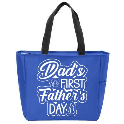 Dads First Fathers Day Meaningful Gift Zip Tote Bag