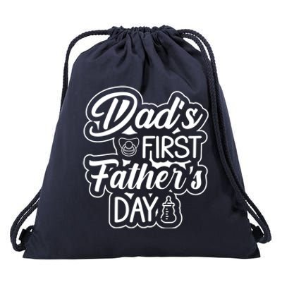 Dads First Fathers Day Meaningful Gift Drawstring Bag