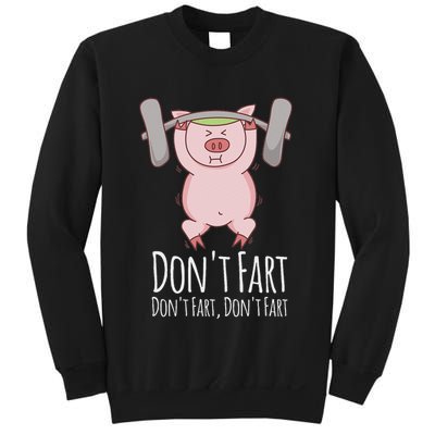 DonT Fart Funny Fitness Gym Workout Squats Sweatshirt