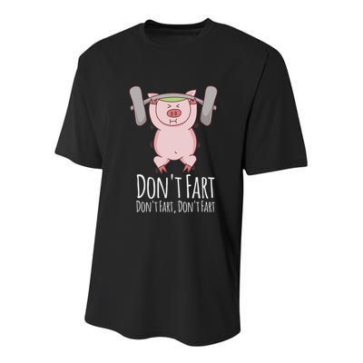 DonT Fart Funny Fitness Gym Workout Squats Youth Performance Sprint T-Shirt