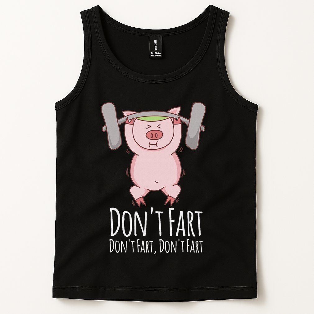 DonT Fart Funny Fitness Gym Workout Squats Tank Top