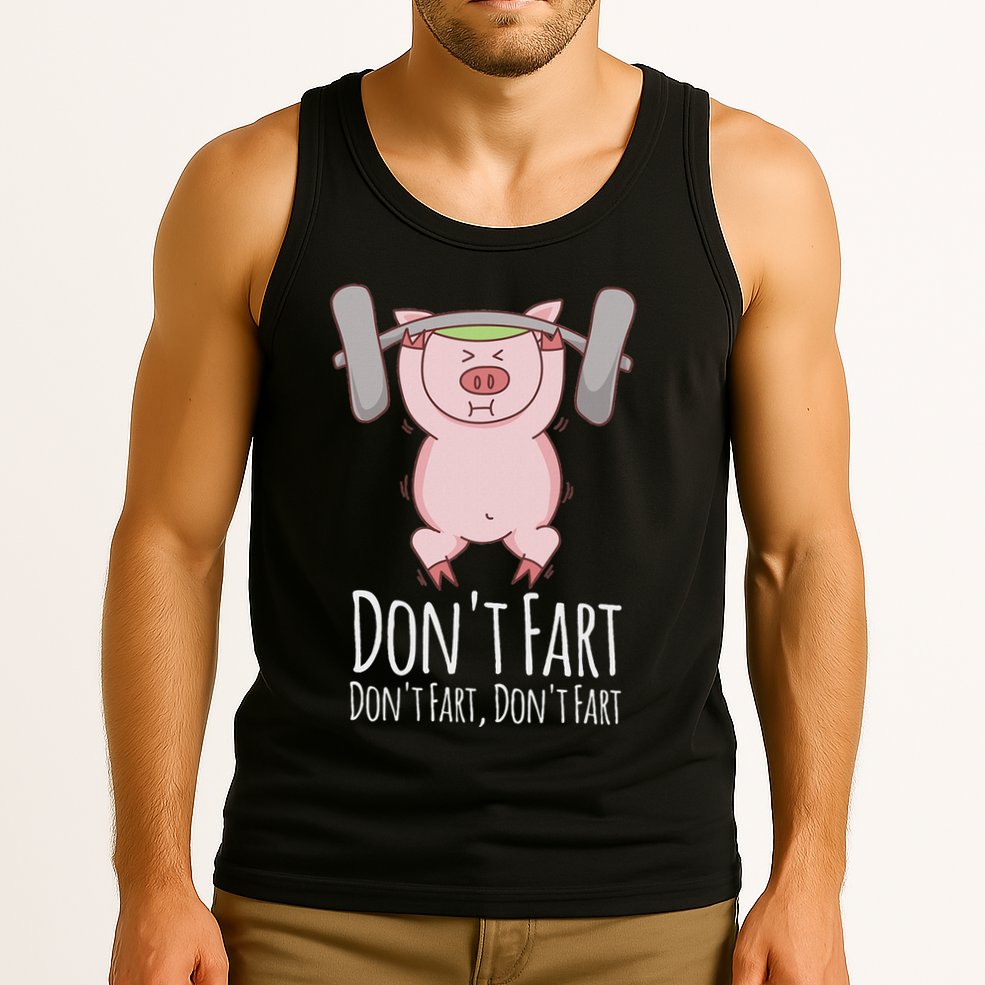 DonT Fart Funny Fitness Gym Workout Squats Tank Top
