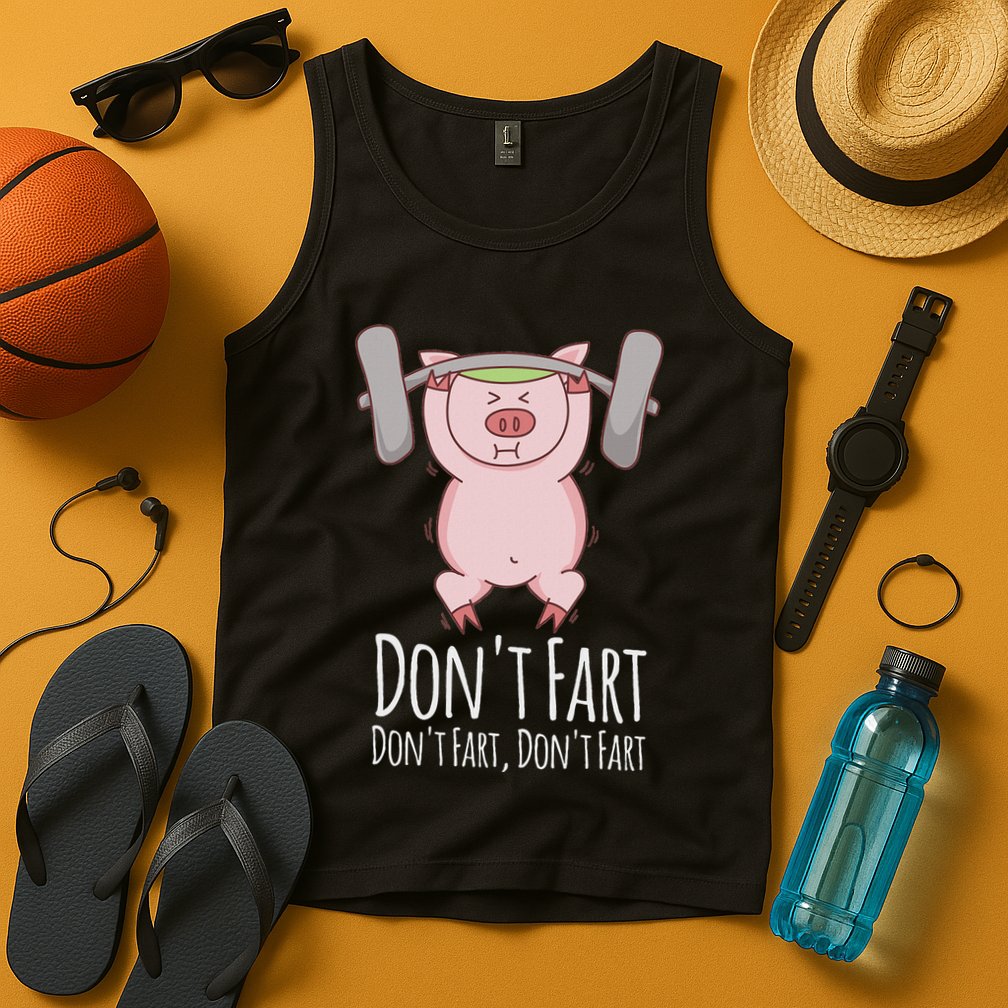 DonT Fart Funny Fitness Gym Workout Squats Tank Top