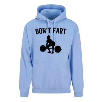 Don't Fart Funny Weight Lifting Gym Workout Fitness Weights Great Gift Unisex Surf Hoodie