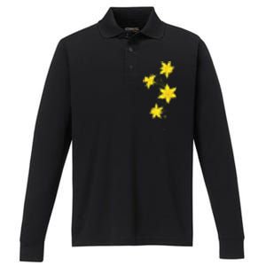 Daffodils Flower Floral Spring Design Easter Performance Long Sleeve Polo