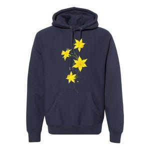 Daffodils Flower Floral Spring Design Easter Premium Hoodie