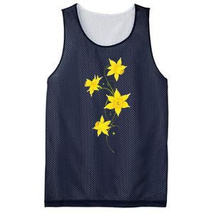 Daffodils Flower Floral Spring Design Easter Mesh Reversible Basketball Jersey Tank