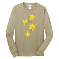 Daffodils Flower Floral Spring Design Easter Tall Long Sleeve T-Shirt