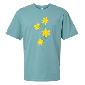 Daffodils Flower Floral Spring Design Easter Sueded Cloud Jersey T-Shirt