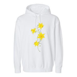 Daffodils Flower Floral Spring Design Easter Garment-Dyed Fleece Hoodie