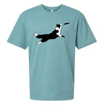 Dog Fetch Frisbee Border Collie Cool Gift Dog Lover Gift Meaningful Gift Sueded Cloud Jersey T-Shirt