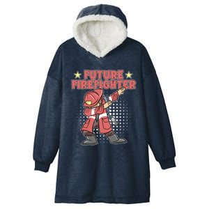 Dabbing Future Firefighter Fire Gift Hooded Wearable Blanket