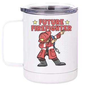 Dabbing Future Firefighter Fire Gift 12 oz Stainless Steel Tumbler Cup