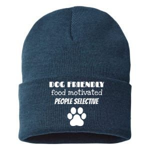 Dog Friendly Food Motivated People Selective Pet Dog Lover Sustainable Knit Beanie