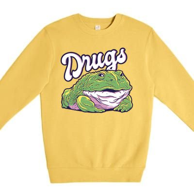 Drugs Frog Funny Premium Crewneck Sweatshirt