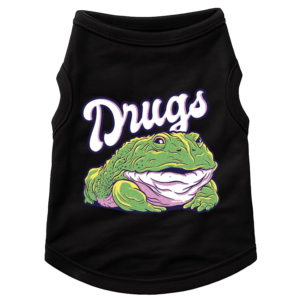 Drugs Frog Funny Doggie Tank