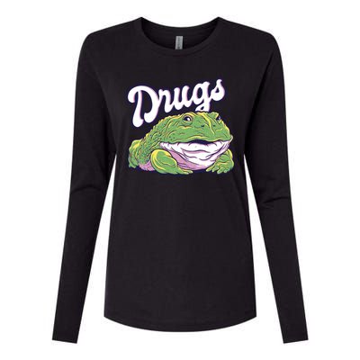 Drugs Frog Funny Womens Cotton Relaxed Long Sleeve T-Shirt