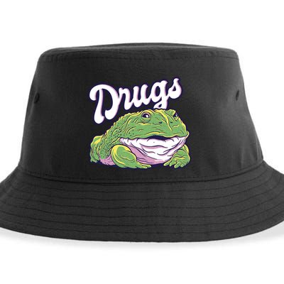 Drugs Frog Funny Sustainable Bucket Hat