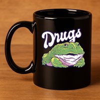 Drugs Frog Funny 11oz C Handle Ceramic Mug