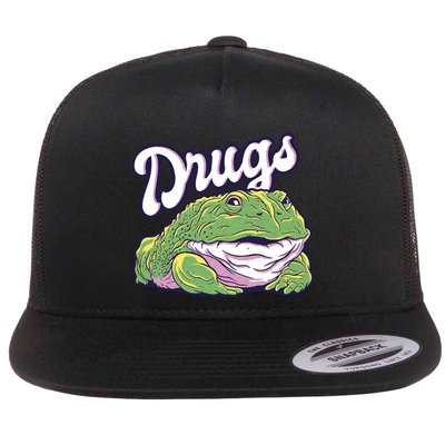 Drugs Frog Funny Flatbill Hat