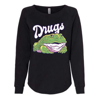 Drugs Frog Funny Womens California Wash Sweatshirt