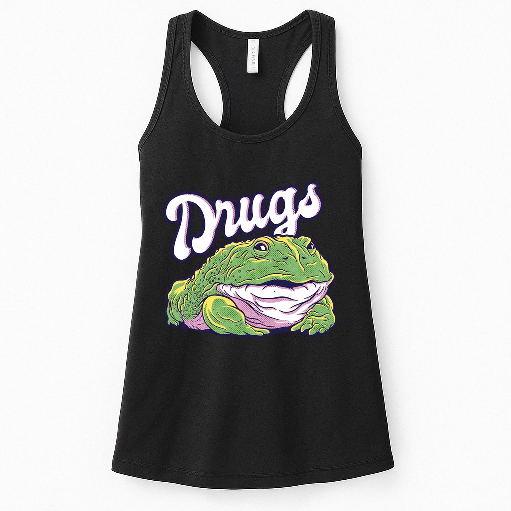 Drugs Frog Funny Womens Tank Top