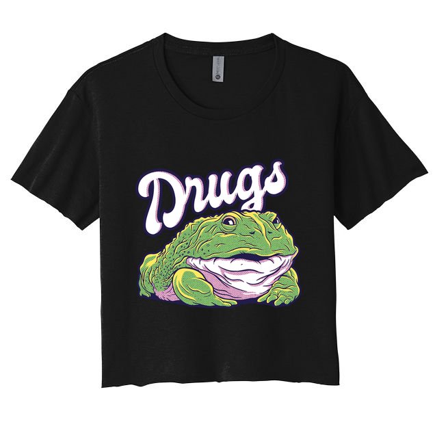 Drugs Frog Funny Crop Top