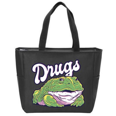 Drugs Frog Funny Zip Tote Bag