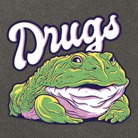 Drugs Frog Funny Cotton Canvas Backpack