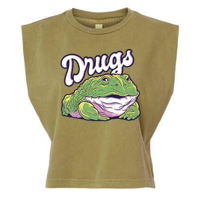 Drugs Frog Funny Garment-Dyed Women's Muscle Tee