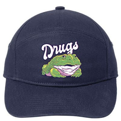 Drugs Frog Funny 7-Panel Snapback Hat