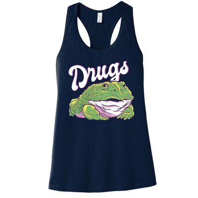 Drugs Frog Funny Women's Racerback Tank