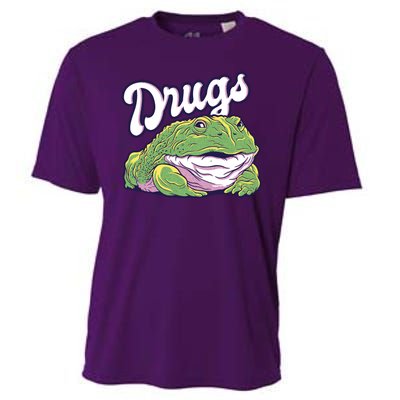 Drugs Frog Funny Cooling Performance Crew T-Shirt