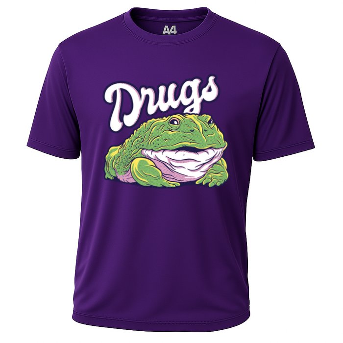 Drugs Frog Funny Cooling Performance Crew T-Shirt