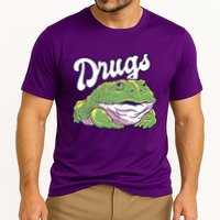 Drugs Frog Funny Cooling Performance Crew T-Shirt