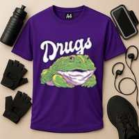 Drugs Frog Funny Cooling Performance Crew T-Shirt